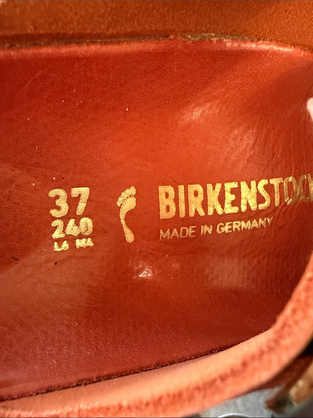 Arizona Big Buckle Burnt Orange Birkenstocks size 37